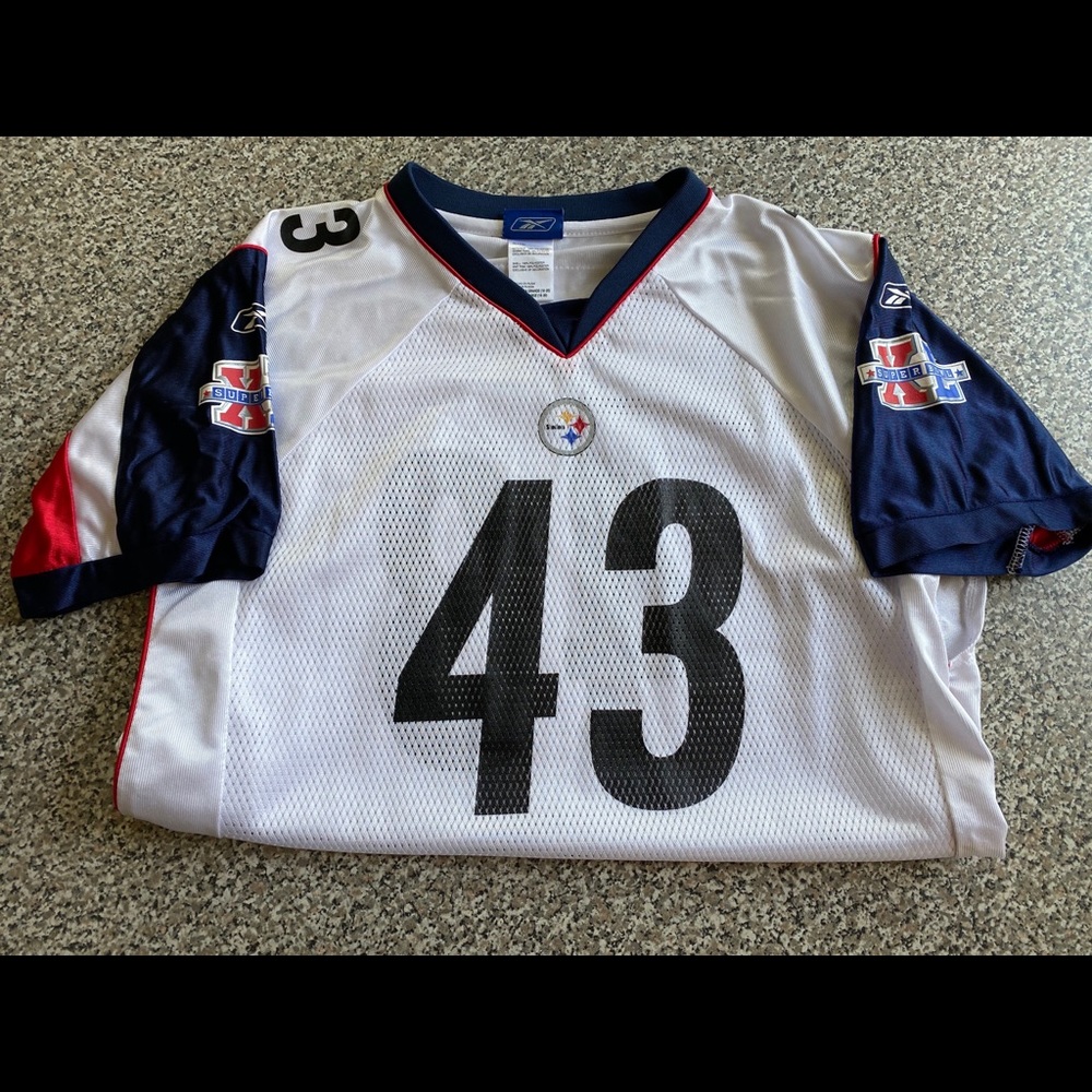 Steelers super bowl XL Troy Polamalu Jersey.